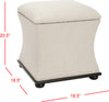 Safavieh Maddox Storage Ottoman Black and Beige Furniture 