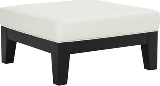 Safavieh Jordan Square Cocktail Ottoman Black and White Furniture 