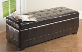 Safavieh Large Manhattan Storage Bench Brown and Black Furniture 