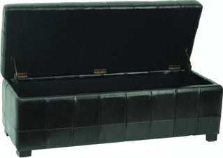 Safavieh Large Manhattan Storage Bench Black Furniture 