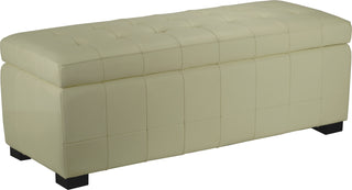 Safavieh Large Manhattan Storage Bench Off White and Black Furniture main image