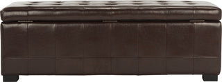 Safavieh Large Manhattan Storage Bench Cordovan and Black Furniture 