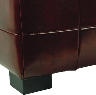 Safavieh Large Manhattan Storage Bench Cordovan and Black Furniture 