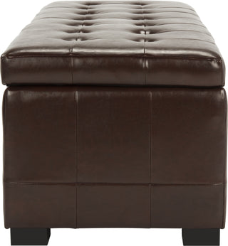 Safavieh Large Manhattan Storage Bench Cordovan and Black Furniture 