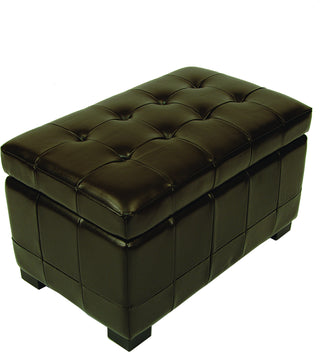 Safavieh Small Manhattan Storage Bench Brown and Black Furniture 