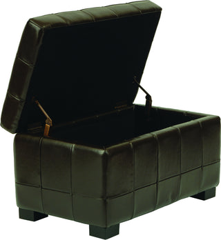 Safavieh Small Manhattan Storage Bench Brown and Black Furniture 