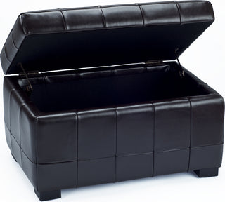 Safavieh Small Manhattan Storage Bench Brown and Black Furniture 