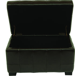 Safavieh Small Manhattan Storage Bench Brown and Black Furniture 