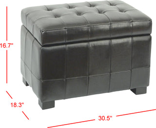 Safavieh Small Manhattan Storage Bench Black Furniture 