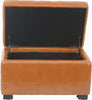 Safavieh Small Manhattan Storage Bench Saddle and Black Furniture 