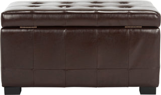 Safavieh Small Manhattan Storage Bench Cordovan and Black Furniture 