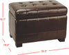 Safavieh Small Manhattan Storage Bench Cordovan and Black Furniture 