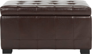 Safavieh Small Manhattan Storage Bench Cordovan and Black Furniture main image