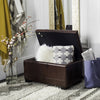 Safavieh Small Manhattan Storage Bench Cordovan and Black Furniture 