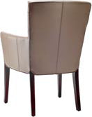 Safavieh Ken Leather Arm Chair Clay and Cherry Mahogany Furniture 