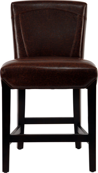 Safavieh Ken Counter Stool Brown and Cherry Mahogany Furniture 