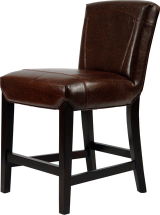 Safavieh Ken Counter Stool Brown and Cherry Mahogany Furniture 