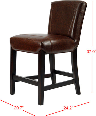 Safavieh Ken Counter Stool Brown and Cherry Mahogany Furniture 