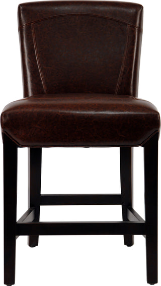 Safavieh Ken Counter Stool Brown and Cherry Mahogany Furniture main image