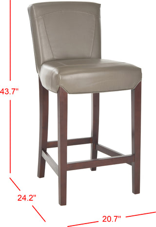 Safavieh Ken Bar Stool Clay and Cherry Mahogany Furniture 