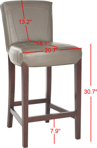 Safavieh Ken Bar Stool Clay and Cherry Mahogany Furniture 