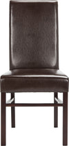 Safavieh Classic 20''H Leather Side Chair (SET Of 2) Brown and Cherry Mahogany Furniture main image
