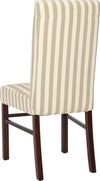 Safavieh Classic 20''H Striped Side Chair (SET Of 2) Cream and Tan Cherry Mahogany Furniture 