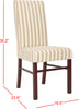 Safavieh Classic 20''H Striped Side Chair (SET Of 2) Cream and Tan Cherry Mahogany Furniture 