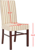 Safavieh Classic 20''H Striped Side Chair (SET Of 2) Cream and Tan Cherry Mahogany Furniture 