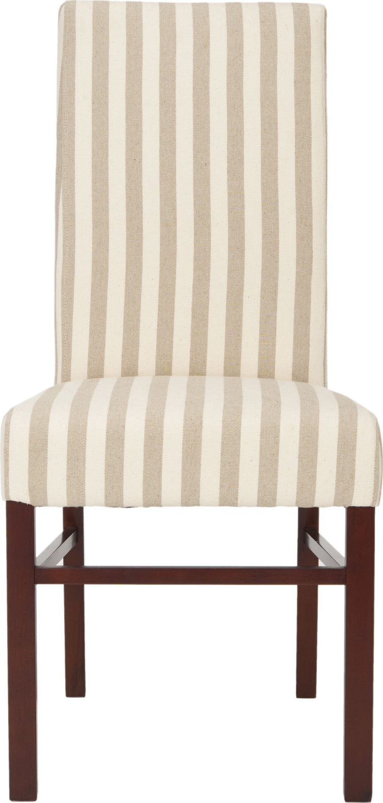 Safavieh Classic 20''H Striped Side Chair (SET Of 2) Cream and Tan Cherry Mahogany Furniture main image