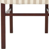 Safavieh Classic 20''H Striped Side Chair (SET Of 2) Cream and Tan Cherry Mahogany Furniture 