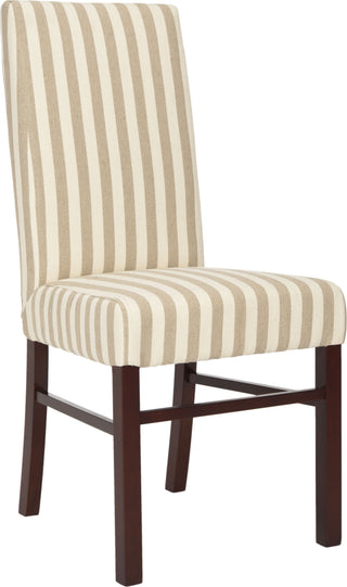 Safavieh Classic 20''H Striped Side Chair (SET Of 2) Cream and Tan Cherry Mahogany Furniture 