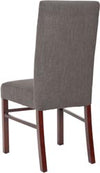 Safavieh Classic 20''H Linen Side Chair (SET Of 2) Charcoal Brown and Cherry Mahogany Furniture 