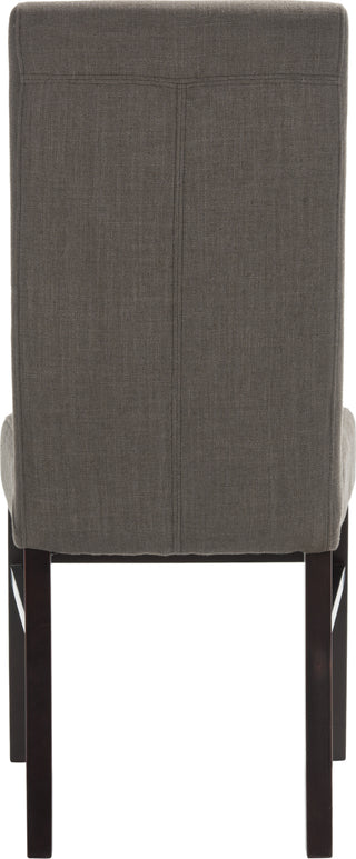 Safavieh Classic 20''H Linen Side Chair (SET Of 2) Charcoal Brown and Cherry Mahogany Furniture 