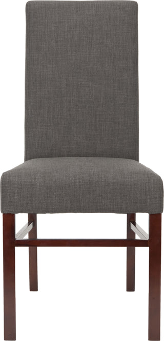 Safavieh Classic 20''H Linen Side Chair (SET Of 2) Charcoal Brown and Cherry Mahogany Furniture main image