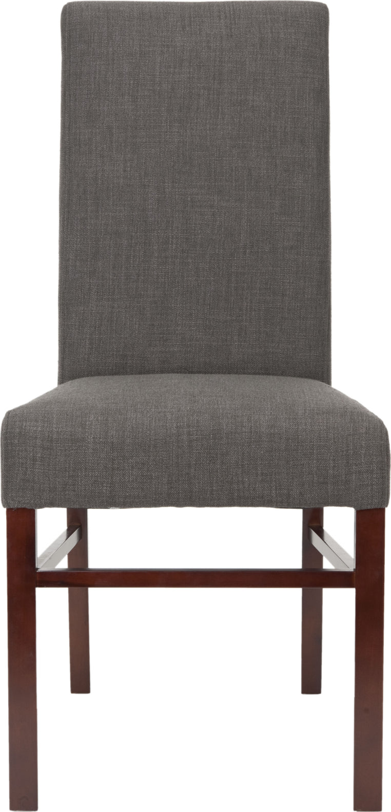 Safavieh Classic 20''H Linen Side Chair (SET Of 2) Charcoal Brown and Cherry Mahogany Furniture main image