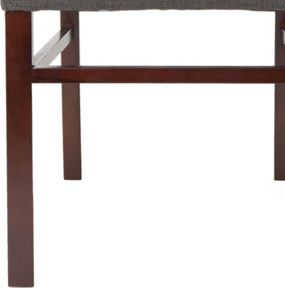 Safavieh Classic 20''H Linen Side Chair (SET Of 2) Charcoal Brown and Cherry Mahogany Furniture 