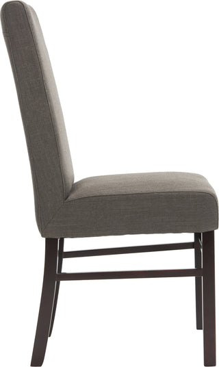 Safavieh Classic 20''H Linen Side Chair (SET Of 2) Charcoal Brown and Cherry Mahogany Furniture 