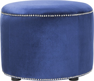 Safavieh Hogan Ottoman Royal Blue and Black Furniture 