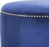 Safavieh Hogan Ottoman Royal Blue and Black Furniture 