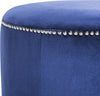 Safavieh Hogan Ottoman Royal Blue and Black Furniture 