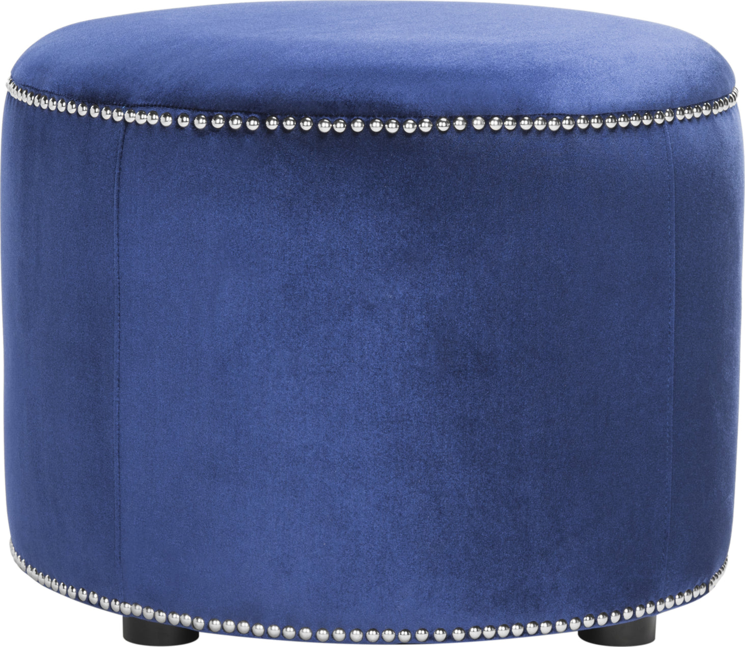 Safavieh Hogan Ottoman Royal Blue and Black Furniture main image