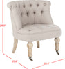 Safavieh Baby Tufted Chair Taupe and White Wash Furniture 