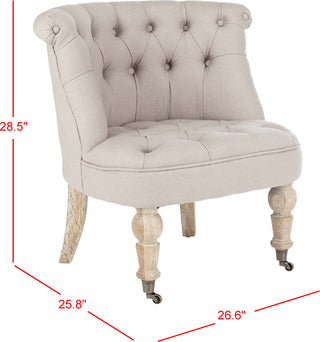 Safavieh Baby Tufted Chair Taupe and White Wash Furniture 