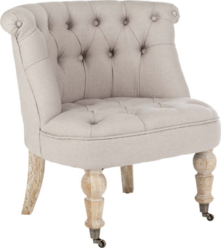 Safavieh Baby Tufted Chair Taupe and White Wash Furniture 