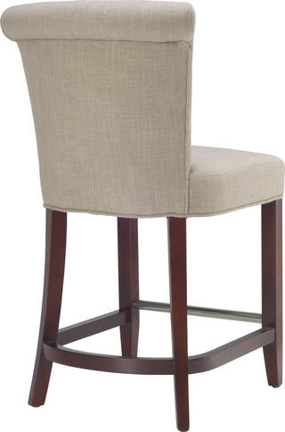 Safavieh Addo Counter Stool Sand and Cherry Mahogany Furniture 