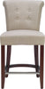 Safavieh Addo Counter Stool Sand and Cherry Mahogany Furniture main image