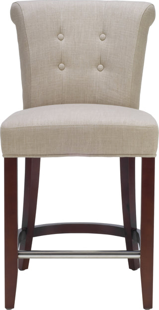 Safavieh Addo Counter Stool Sand and Cherry Mahogany Furniture main image