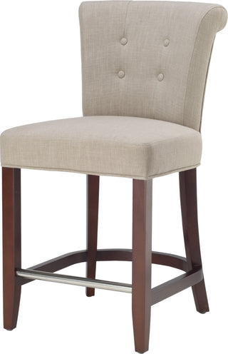 Safavieh Addo Counter Stool Sand and Cherry Mahogany Furniture 