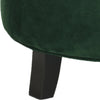 Safavieh Amelia Tufted Storage Ottoman Emerald and Espresso Furniture 
